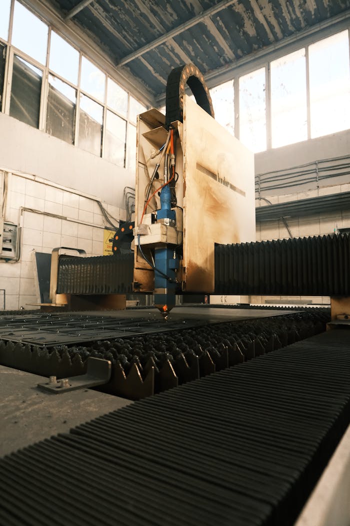 About CNC machine operating in an industrial facility in Ankara, Türkiye.